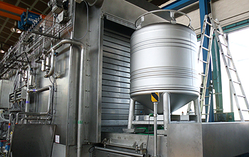 Behälterwaschanlagen für Edelstahlcontainer